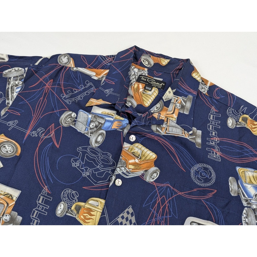 Tori Richard Shirt Roadster Hot Rod Mens 3XB‎ Button Up Front Vintage Viscose